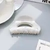 Pinza para el Cabello de Media Luna Hueca Estilo Coreano para Mujer, Pinza de Tiburón Degradado con Letra Dorada de Acetato Imitación, Pasador de Moda Retro