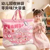Bolsa de almacenamiento para colcha de jardín de infantes, bolsa de embalaje para mudanza con cremallera y asa, diseño de dibujos animados, impermeable y a prueba de humedad para uso doméstico