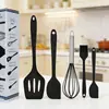 Herramientas para Hornear Espátula de Silicona Resistente a Altas Temperaturas Brocha para Barbacoa Raspador Brocha para Aceite Batidor de Huevos Espátula para Mantequilla Set de Cocina