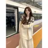 Suéter Feminino Fair Isle de Férias Estilo Escandinavo Outono/Inverno 2025, Macio e Sedoso, Soltinho, Tricô de Lã