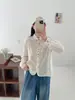 Coleção Outono 2026: Cardigan Feminino Jacquard Bordado de Algodão Multicor com Múltiplos Botões Estilo Japonês Camisa de Manga Longa Venda por Atacado