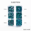 Nuevo arte de uñas fondo plano color mixto AB polvo de luz Champaña de luna 6 rejillas Joyería para uñas palillo Diamante DIY joyería para uñas punto