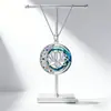 Collar de Loto Hueco de Nuevo Estilo Transfronterizo para Mujer, Diseño de Nicho de Lujo Ligero, Cadena Elegante Retro de Loto de Siete Colores para Clavícula