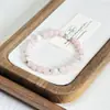 Pulseira de Pérola de Água Doce Natural e Calcedônia Pulseira de Contas de Quartzo Rosa Design de Nicho Pérola de Formato Especial Pulseira Versátil de Aço Titânio