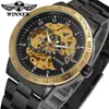 TWinner winner 8085 marca hueca automático mecánico para hombre banda de acero reloj de moda reloj mecánico