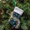Decoraciones Navideñas Transfronterizas, Adornos para Árbol de Navidad, Suministros Navideños, Calcetines Pequeños de Cuadros Rojos y Verdes al por Mayor
