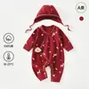 Mameluco de algodón clase A para bebé recién nacido con gorro, atuendo de primer mes para bebé, ropa de maternidad, prenda base para bebé para todas las estaciones estilo monje