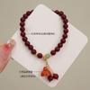 Pulsera de cinabrio nueva fuente de sal natural pulsera con hebilla de seguridad de loto pulsera retro nuevo estilo chino estilo nacional