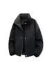 Chaqueta de Algodón con Relleno de Plumas y Cuello Alto para Hombre, Invierno, Acolchada, Engrosada, Holgada, Protección contra el Frío, Calidez, Chaqueta Tipo Pan, Ropa de Invierno para Jóvenes, Chaqueta de Algodón, Ropa de Abrigo