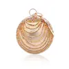 Bolso de Noche Redondo Pequeño con Forma de Bola Super Lindo Estilo Coreano Transfronterizo, Bolso de Mano Versátil, Bolso Compacto para Vestido, Neceser