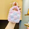 Bolsa para auriculares de orejas de conejo linda tejida a mano, monedero creativo, bolsa para auriculares tejida, colgante de llavero terminado al por mayor