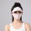 Nova Máscara de Proteção Solar de Verão para Uso Externo, Proteção UV de Rosto Inteiro, Máscara de Sombreamento Refrescante de Seda de Gelo com Aba, Atacado