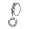 Gabby Joyería de Piercing Corporal Anillo de Nariz con Forma de Corazón Transfronterizo Europeo y Americano Nariz de Cereza Anillo de Nariz Adorno de Nariz Anillo de Nariz de Corona de Rayo