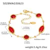 Diseño de Rueda de la Fortuna Oro de 18 Quilates Acero Inoxidable Tobillera Colorida Nicho Elegante Versátil Verano Lujo Accesible Tobillera Joyería para el Pie