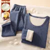Venta al por mayor del fabricante Conjunto de Ropa Interior Térmica de Visón Cachemir Seda para Hombres y Mujeres, Ropa Térmica de Pareja Otoño e Invierno