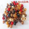 Venta al por mayor Cuentas de Madera de Color con Agujero Grande Cuentas de Cubo Marrón Embalaje de Cuentas de Madera Accesorios para Prendas Lote Cuentas de Bolsillo en stock