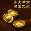 Lingote de Liga Sólida Dourado Areia 2,5cm Lingote de Ouro Imitação Bacia de Tesouro Preencher Mini Acessórios Presentes Joias Ornamentos