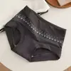 Ropa interior de algodón puro para mujer al por mayor, Ropa interior de algodón estilo Fair Isle, Refuerzo de algodón puro de longitud extendida para mujer, Ropa interior cómoda y juvenil para mujer