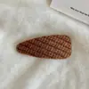 Tecido Blocos de Cor Retrô Grão Fino BB Clip Clip da Moda Prendedor de Cabelo Grampo de Cabelo Versátil de Alta Qualidade Clipe para Franja Lateral Acessórios de Cabelo