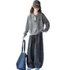 Conjunto de otoño para niña: Conjunto de polo y suéter de punto, estilo coreano casual 2026, pantalones de pierna ancha a cuadros de moda y retro