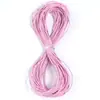 Corda redonda de couro genuíno camada superior de couro corda redonda corda chata cor natural diy artesanato em couro feito à mão materiais acessórios para pulseira joias