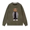 Moda Outono Comércio Exterior Moletom com Capuz em Camurça Estilo Americano Tendência Casual Versátil Pulôver Estampa de Urso Top Masculino