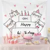 Tela Colgante de Fondo para Fiesta de Cumpleaños Estilo Coreano Ins para Fiesta Infantil, Celebración de los 100 Días, Tela Decorativa, Tela de Pared para Sesiones de Fotos en la Sala de Estar