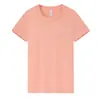 Nova camiseta de algodão penteado de verão com gola redonda para publicidade T-shirt de empresa de manga curta com logotipo bordado venda direta de fábrica