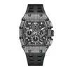 Reloj de Marca Decorativo de Moda Mark Fairwhale con Forma de Barril Incrustado de Diamantes para Hombre de Cuarzo