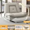 Sillón sofá individual, sofá cápsula espacial, sofá reclinable eléctrico giratorio para sala de estar, mecedora multifuncional de cuero WY