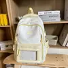 Nova mochila escolar azul para meninas, alto valor estético, bolsa de ombro com múltiplos compartimentos, conjunto de duas peças para alunos do ensino fundamental (3º ao 5º ano)