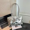 Elegante bolso de hombro con lentejuelas, nuevo diseño de moda primavera 2026, moderno, elegante, simple, versátil, de nicho