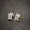 Yiwu Joias Aço Inoxidável Vazado Personalizado Fofo Animal de Estimação Cachorro Gato Dinossauro Brincos Femininos Acessórios Versáteis em Estoque