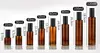 Garrafa de óleo essencial marrom mais vendida 20ml frasco de spray com pump de vidro para cosméticos, tônico, perfume, frasco portátil recarregável