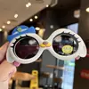 Sombrero de ojos grandes gafas de sol para niños gafas de sol con forma de gato de dibujos animados protección solar gafas de sol polarizadas de silicona divertidas para niños