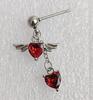 Gaby Europa y Estados Unidos transfronterizos alas en forma de corazón clavos para el cartílago del oído aretes de Alas de Ángel aretes aretes colgante aretes fábrica stock