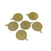 Accesorios de cobre fundido para bricolaje, colgantes, pendientes, collar, ropa, colgante, latón, cobre, embrión, redondo, antiguo