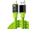Cable de Datos de Silicona para Teléfono Móvil de 240W con Pantalla Digital Inteligente, Carga Rápida de Alta Potencia, Adecuado para Apple, Huawei, Cable de Carga Tipo C