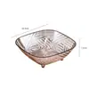 Bandeja de frutas de plástico de alto valor estilo lujo moderno, bandeja para snacks y dulces de sala de estar, bandeja de almacenamiento decorativa multifuncional para el hogar