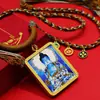 Pharma Buddha Coleção Dourada Colorida Thangka Vibrante Cinco Direções Estilo Tibetano Buda de Mãos Meias Pingente Amuleto Caixa Dourada Gawu Colar Venda por Atacado