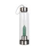 Fábrica en stock al por mayor para hombre, taza de spa para el hogar, botella de agua de cristal natural, taza de columna de cristal hexagonal avanzada, taza de energía
