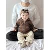 Traje Elegante de Otoño e Invierno para Niños Conjunto de Dos Piezas de Suéter de Punto Nuevo de Moda y Pantalones Casuales
