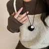 Outono e Inverno Novo Presilha para Óculos com Estampa de Leopardo e Coração Colar Longo Nicho Elegante Estiloso Acessórios de Corrente para Suéter de Alta Qualidade