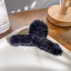 Otoño e Invierno Nuevo Clip de Felpa para Agarrar Estilo Coreano Moderno Elegante Pinza para el Cabello Grande Parte Trasera de la Cabeza Agarre para el Cabello Pinza de Tiburón para el Cabello Accesorios para el Cabello