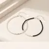 Pulseira Par de Prata Pura S999 Ágata Prata Triturada Estilo Nicho Simples com Contas Vintage Versátil Joia de Mão Presente