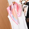 Pañuelo Cuadrado Pequeño de Alta Gama Estilo Francés para Mujer, Bufanda para Cuello de Verano y Otoño, Pañuelo de Seda para Protección Solar en Sesiones de Fotos en la Playa y la Costa, Cinta para el Cabello, Banda