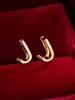 Pendientes de botón casuales de moda populares, creativos, con diseño de letra, simples, versátiles para el día a día, de alta calidad, lujo ligero