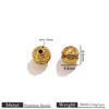 Aço Inoxidável Banhado a Ouro 18K, Contas Espaçadoras Vintage com Padrões Incrustados de Diamante, Contas Soltas para Acessórios de Joias DIY, Miçangas Artesanais