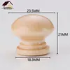 Manija de Puerta de Gabinete de Madera de Loto Pomo Redondo de Cajón Madera Agujero Único Champiñón Accesorio de Mueble de Armario Estilo Lujo Ligero