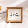 Suporte Exibidor Minimalista Vazado para Mini Moldura de Óleo Pastel 10*10 Quadrado Moldura de 4 polegadas para Exibição de Obras de Arte Infantis